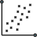 gráfico de dispersión icon