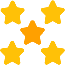 cinco estrellas icon