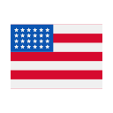 Symbol der US Flagge flach