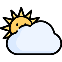 nubes y sol icon