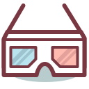 gafas 3d icon