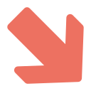 Down right arrow icon