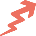 Zigzag arrow icon