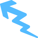 Zigzag arrow icon