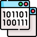 código binario icon