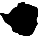 Zimbabwe country map black shape