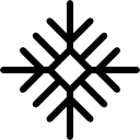 Snowflake Outline With Diamond Shape