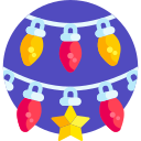 Christmas lights icon