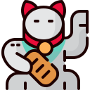 gato chino de la suerte icon