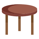 mesa circular Ícone