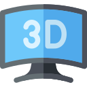 televisión 3d icon