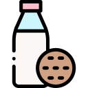 biscotto e latte icona