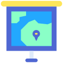 mapa colgante icon