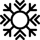 Sneeuwkristal vlok met cirkel overzicht