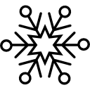 Sneeuwvlok met zespuntige ster en cirkel vormen