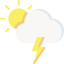 tormentas eléctricas dispersas