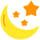 Moon and stars - Free nature icons