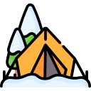 carpa para camping icon