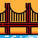 puente de puerta de oro icon