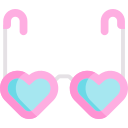 gafas de corazón 