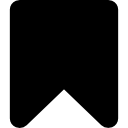 Bookmark black shape icon