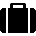 koffer mit weißen details icon