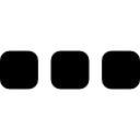 três pequenas formas quadradas icon