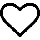 Heart shape outline icon