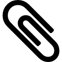 Paper clip outline icon