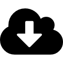 descarga de almacenamiento en la nube icon