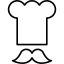 toque y bigote de chef 