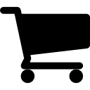 carro de compras forma negra icon