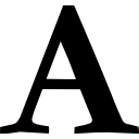 lettertypesymbool van letter a icoon