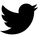 Твиттер черная форма icon