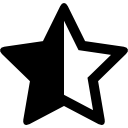 estrella medio vacía icon
