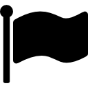 Flag black shape icon