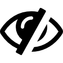 ojo con un símbolo de interfaz de línea diagonal para invisibilidad icon