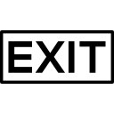 palabra de salida en una señal rectangular icon