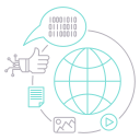 medios de comunicación social icon