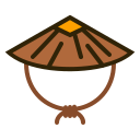 sombrero de bambú 