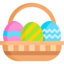 Easter Egg Basket Grass Flat Icon Graphic by Soe Image · Creative Fabrica