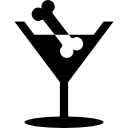 cocktail avec os Icône