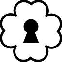 blumenförmiges schlüsselloch icon