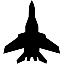 avión silueta negra icon