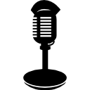 microfone condensador com suporte e lábios 