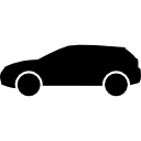 Car in black side view 