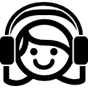 chica escuchando música con auriculares 