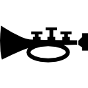 trompette, silhouette Icône