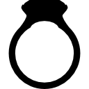 Diamond ring silhouette icon