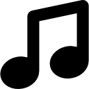 Нота музыкального символа иконка